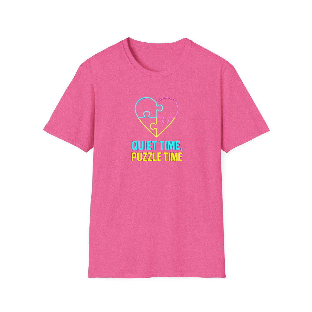 Puzzle Time Neon Heart T-Shirt
