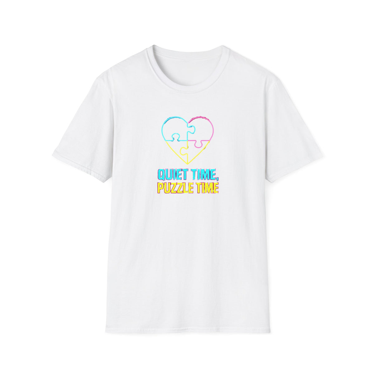 Puzzle Time Neon Heart T-Shirt